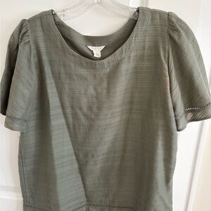 Caslon Olive Textured Blouse